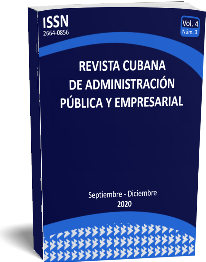 					Ver Vol. 4 Núm. 3 (2020): Revista Cubana de Administración Pública y Empresarial (Septiembre-Diciembre)
				
