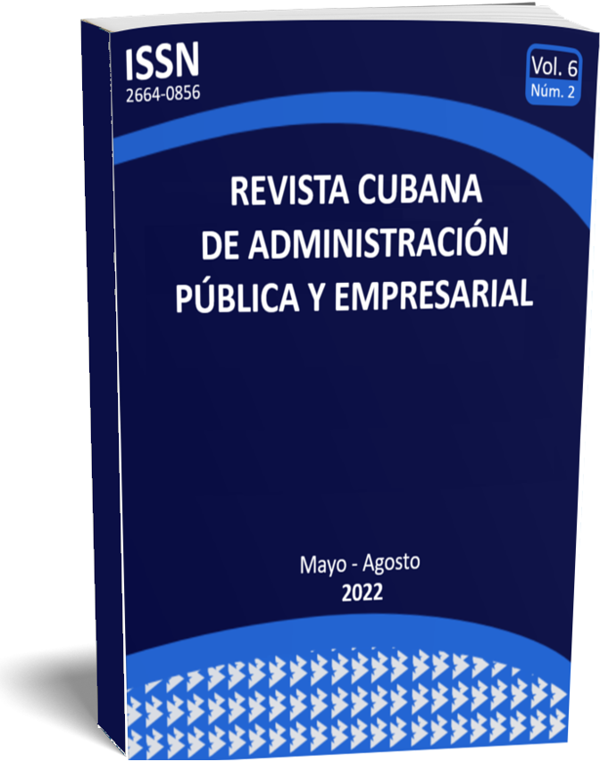 					Ver Vol. 6 Núm. 2 (2022): Revista Cubana de Administración Pública y Empresarial (Mayo-Agosto)
				